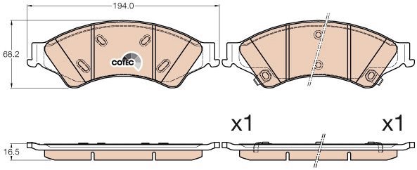 TRW Brake Pads GDB2005 - Brake Pads