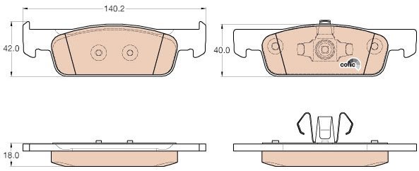 TRW Brake Pads GDB2016 - Brake Pads
