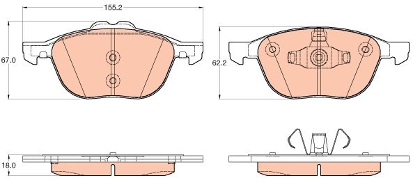 TRW Brake Pads GDB2043 - Brake Pads