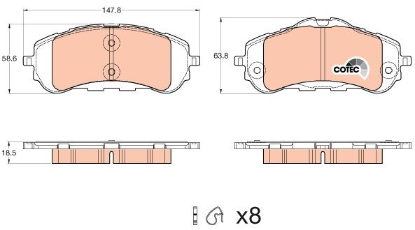 TRW Brake Pads GDB2044 - Brake Pads