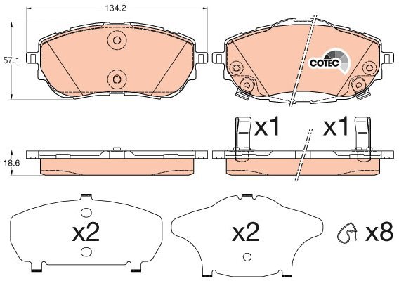 TRW Brake Pads GDB3598 - Brake Pads