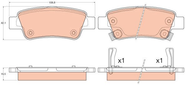 TRW Brake Pads GDB3576 - Brake Pads