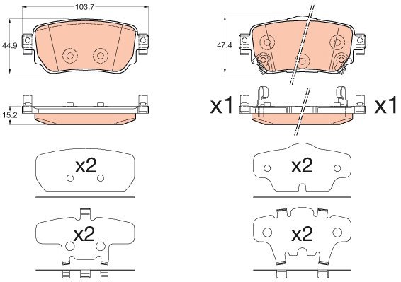 TRW Brake Pads GDB3617 - Brake Pads