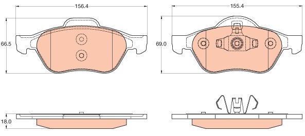 TRW Brake Pads GDB2053 - Brake Pads