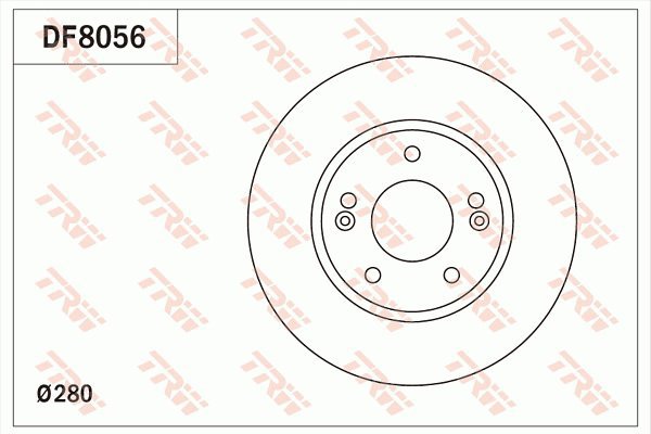 TRW Brake disc DF8056, set of 2 - Brake Disc