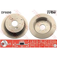 TRW Brake disc DF6690, set of 2 - Brake Disc