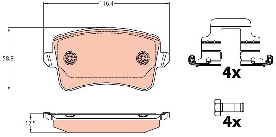 TRW Brake Pads GDB2107 - Brake Pads