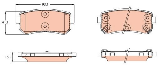 TRW Brake Pads GDB3641 - Brake Pads