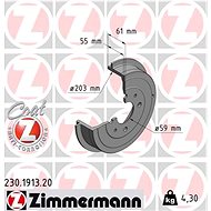 ZIMMERMANN Brake drum 230.1913.20 - Brake drum