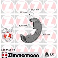 ZIMMERMANN Brake drum 600.1964.20 - Brake drum