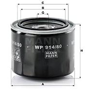 MANN-FILTER WP914/80 - Olajszűrő