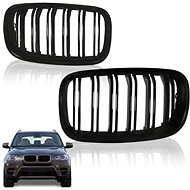 UNI Front kidney grille Double-line BMW X5 E70 X6 E71 2007-2013 black - Headlight Mask