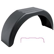 ACI Fender plastic for wheels 14 ' ' / width 220 mm DOMAR black angled - Trailer Mudguards
