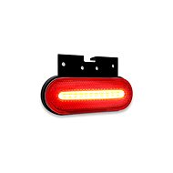 ACI LED position light oval red (124x75 mm) with reflector, with holder at the top - Vehicle Lights