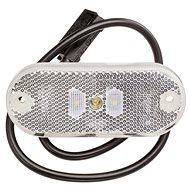 ACI LED position light PLR 2002/12-24V oval white (110x45,5 mm) with reflector, SNAP-IN, JOKON L=P - Vehicle Lights