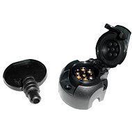 ACI socket 7 pin 12V plastic + seal, side outlet right - Towing Socket
