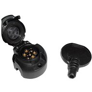 ACI socket 7 pin 12V plastic + seal, side outlet left - Towing Socket