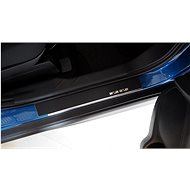 Alu-Frost Sill covers-stainless steel+carbon MITSUBISHI ASX - Car Door Sill Protectors