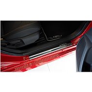 Alu-Frost Sill guards-stainless + carbon TOYOTA COROLLA XII 5-door. - Car Door Sill Protectors