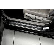 Alu-Frost Sill covers-stainless steel+carbon MAZDA 3 III - Car Door Sill Protectors