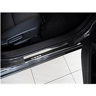 Alu-Frost Sill covers-stainless steel+carbon MAZDA 3 IV - Car Door Sill Protectors