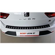 Alu-Frost Fifth door sill cover - stainless steel+carbon SEAT LEON III KOMBI - Boot Edge Protector