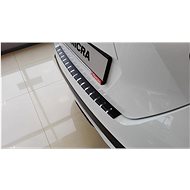 Alu-Frost Fifth door sill cover - stainless steel+carbon Nissan Micra V 5 door. - Boot Edge Protector
