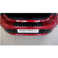 Alu-Frost Fifth door sill cover - stainless steel+carbon Toyota Corolla XII 5 door. - Boot Edge Protector