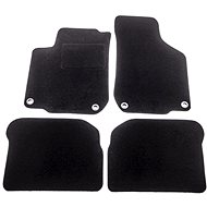 ACI textile carpets for ŠKODA OCTAVIA 97-01 black (for oval clips) set of 4 pcs - Car Mats