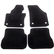 ACI textile carpets for VW CADDY 04-10 black (for oval clips) set of 4 pcs - Car Mats