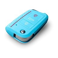 Protective Silicone Key Case for VW/Seat/Skoda Newer Generation, with Ejector Key, Colour - Car Key Case