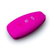 Protective Silicone Key Case for Ford without Ejector Key, Pink - Car Key Case