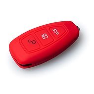 Protective silicone key case for Ford without ejector key, colour red - Car Key Case