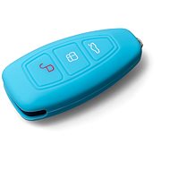 Protective silicone key case for Ford without ejector key, light blue - Car Key Case