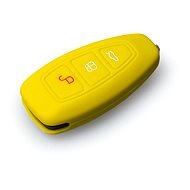 Protective silicone key case for Ford without ejector key, yellow - Car Key Case