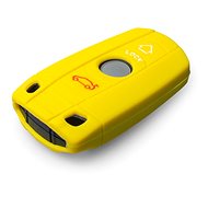 Protective silicone key case for BMW, yellow - Car Key Case