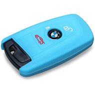 Protective silicone key case for BMW newer models, colour: light blue - Car Key Case