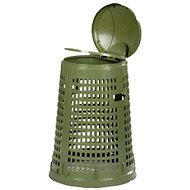 Plastic waste bin for bags 120 L, green - Rubbish Bin