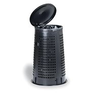 Plastic waste bin for bags 120 L, anthracite - Rubbish Bin
