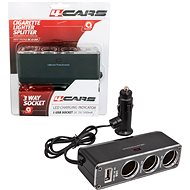4Cars Cgarette Lighter Lighter Hub with USB 12V/24V with Cable - Car Adapter
