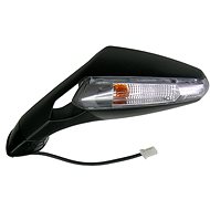 Q-TECH rear-view mirror with flasher (34 mm thread pitch), L - Motorbike Mirror