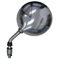 Q-TECH rear view mirror chrome (right hand thread M10, glass diameter 120 mm), L - Motorbike Mirror