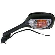 Q-TECH rear view mirror with flasher (42 mm bolt spacing), L - Motorbike Mirror