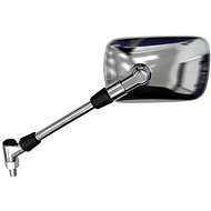 Q-TECH rear-view mirror chrome (thread right M10), L - Motorbike Mirror