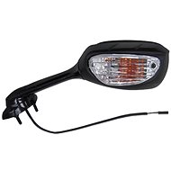 Q-TECH rear view mirror with flasher (42 mm bolt spacing), L - Motorbike Mirror