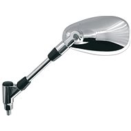 Q-TECH rear-view mirror chrome (thread right M10), L - Motorbike Mirror