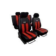 SIXTOL carseat covers leather with alcantara GT brick red - Car Seat Covers