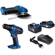 Hyundai Cordless Tool Set 20 V - Impact Drill + Grinder, Set with Accessories in Box - Cordless Tool Set