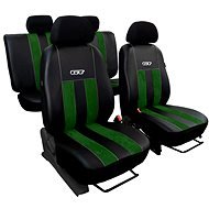 SIXTOL Carseat covers leather with alcantara GT green - Car Seat Covers
