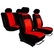 SIXTOL Autopotahy leather black-red - Car Seat Covers